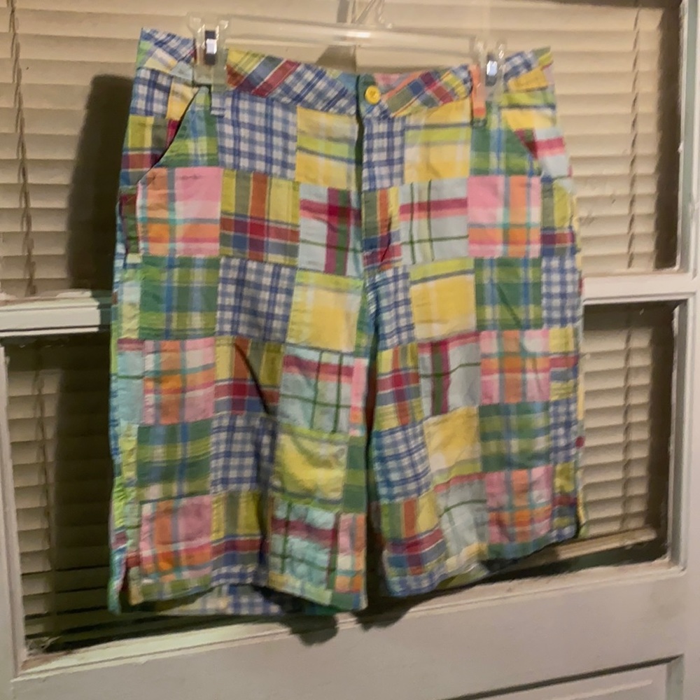 Arizona Jeans Co 14 1/2 Plus Patchwork Cute Shorts